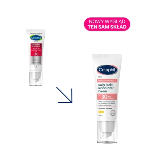 Cetaphil Pro Redness Control BB SPF 30,  krem na dzień, 50 ml - Do skóry z trądzikiem różowatym - 1