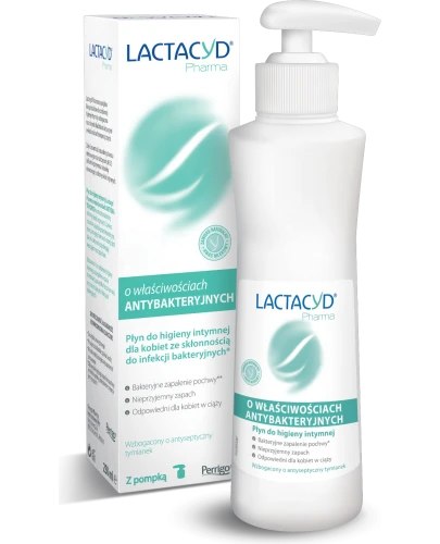 Lactacyd Pharma Płyn do higieny intymnej o właściwościach antybakteryjnych, 250 ml - Łagodzi dyskomfort podczas infekcji intymnej - 2