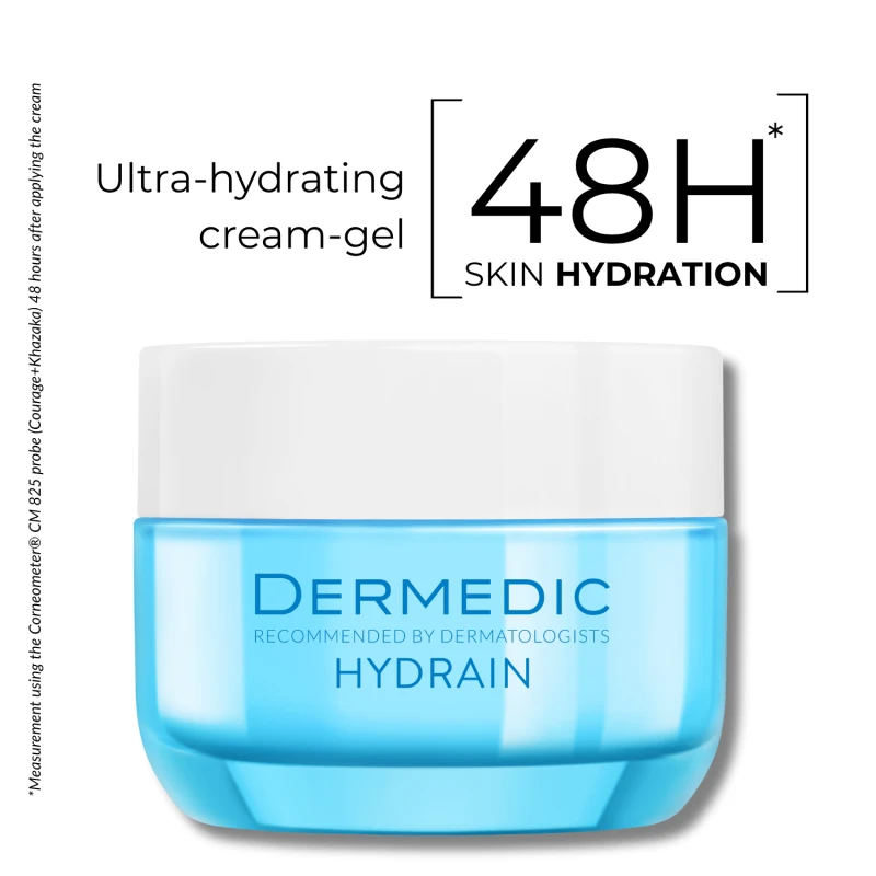 Dermedic Hydrain, krem-żel ultranawilżający, 50 g - Intensywnie nawilża skórę do 48 godzin, koi podrażnienia - 3