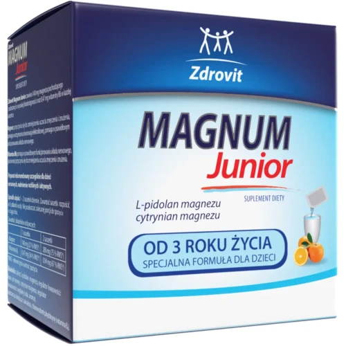 Zdrovit Magnum Junior, 20 saszetek - Magnez w saszetkach dla aktywnych dzieci - 1