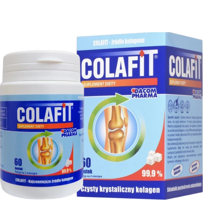 Colafit, czysty krystaliczny kolagen, 60 kostek - Kolagen lliofilizowany 99,9% na stawy - 1