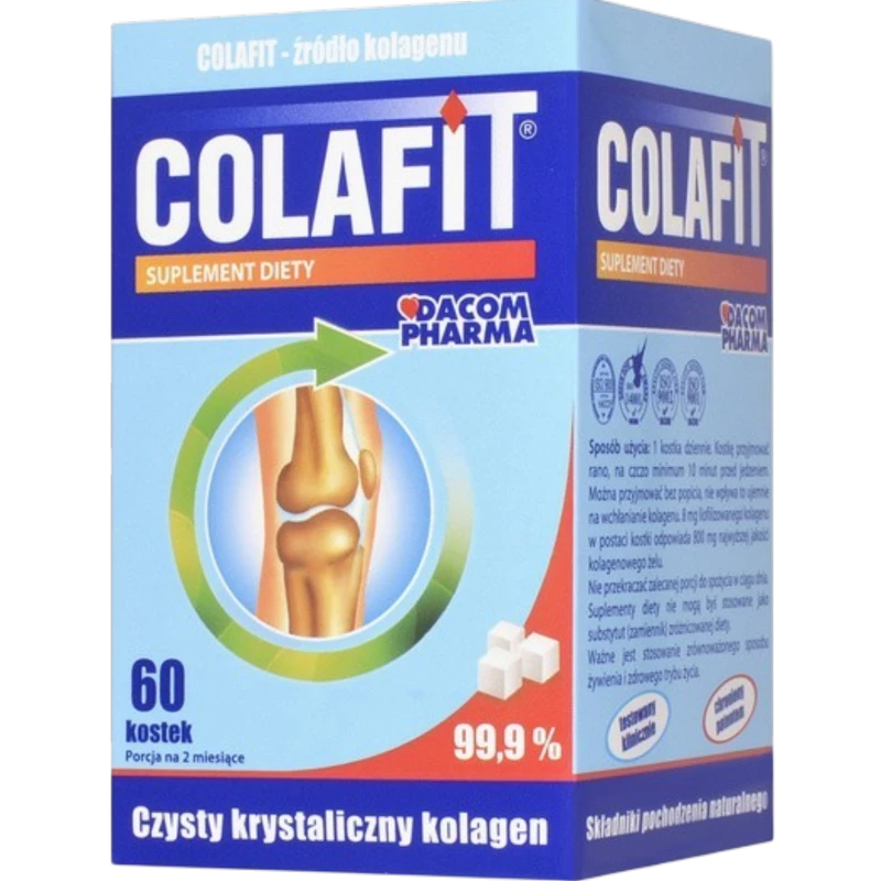 Colafit, czysty krystaliczny kolagen, 60 kostek - Kolagen lliofilizowany 99,9% na stawy - 2
