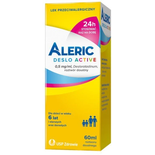 Aleric Deslo Active roztwór doustny, 60ml  - Z desloratadyną dla dorosłych, młodzieży i dzieci od 6. roku życia - 3