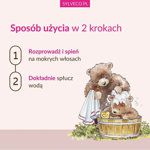 Sylveco dla dzieci 3+, szampon i odżywka 2w1, 300 ml - Kompozycja zapachowa nie zawiera alergenów - 2