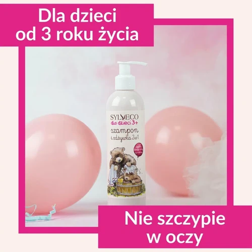 Sylveco dla dzieci 3+, szampon i odżywka 2w1, 300 ml - Kompozycja zapachowa nie zawiera alergenów - 3