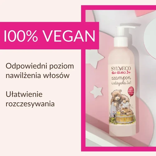 Sylveco dla dzieci 3+, szampon i odżywka 2w1, 300 ml - Kompozycja zapachowa nie zawiera alergenów - 5