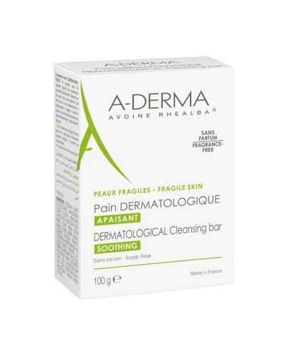 A-Derma The Essentials Oczyszczająca kostka dermatologiczna, 100 g - Delikatnie oczyszcza, łagodzi podrażnienia i zmiękcza skórę - 2