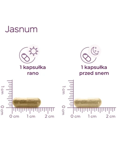 Jasnum, 30 kapsułek na dzień + 30 kapsułek na noc - Z ekstraktem z czerwonej koniczynym - 1