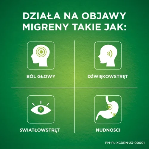 Excedrin MigraStop, 20 tabletek powlekanych - Na ból głowy i migrnę - 2