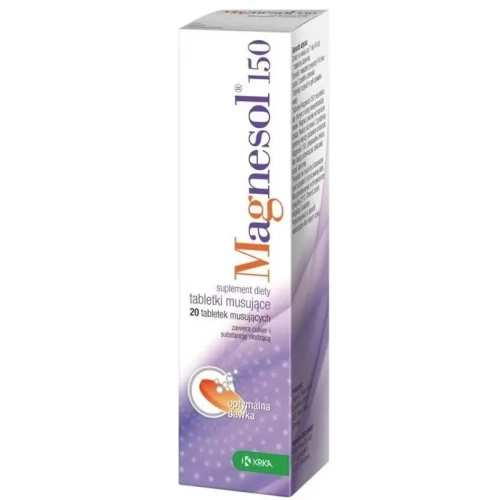 Magnesol 150, 20 tabletek musujących - Dla dorosłych i dzieci od 7. roku życia - 1