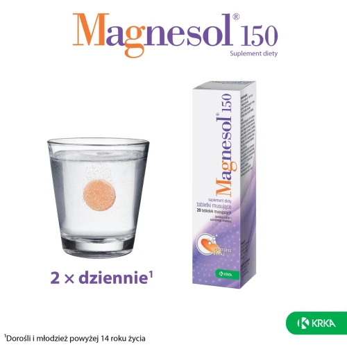 Magnesol 150, 20 tabletek musujących - Dla dorosłych i dzieci od 7. roku życia - 4