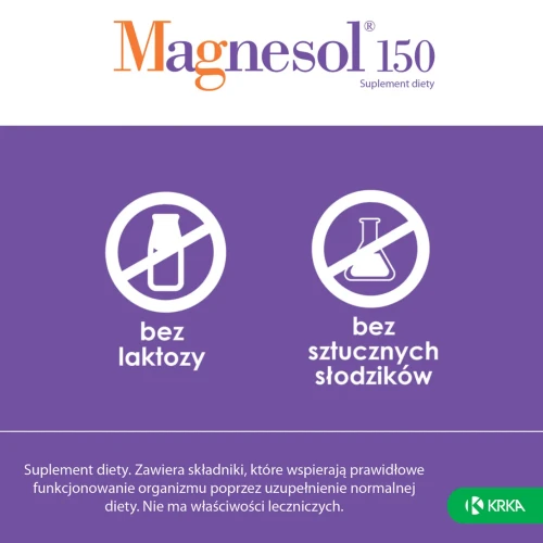 Magnesol 150, 20 tabletek musujących - Dla dorosłych i dzieci od 7. roku życia - 5