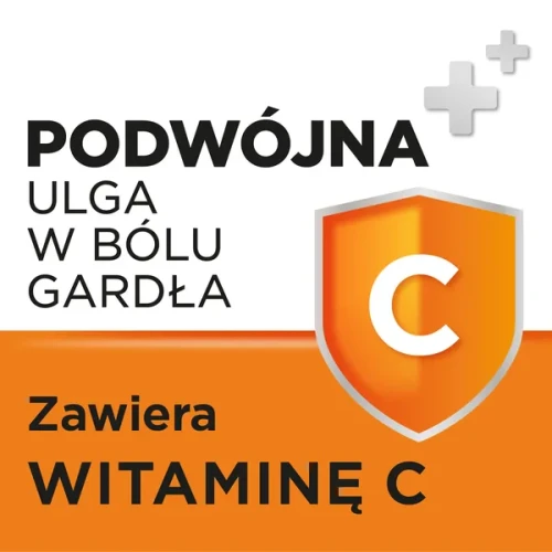 Strepsils pomarańczowy z witaminą C,  24 pastylki do ssania - Na ból gardła - 1