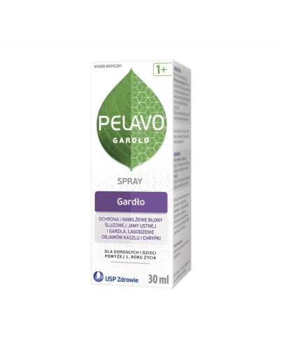 Pelavo Gardło spray, 30 ml - Powlekający spray z kwasem hialuronowym i porostem islandzkim, łagodzi suchy kaszel, chrypkę i ból gardła - 1