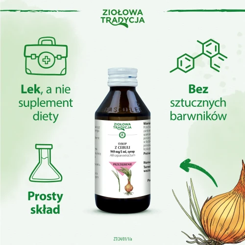 Ziołowa Tradycja, syrop z cebuli 125 g - Wspomaga w łagodnych infekcjach górnych dróg oddechowych - 3