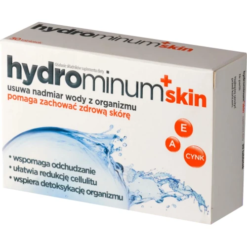 Hydrominum + Skin, 30 tabletek  - Wyciągi ziołowe wspierają procesy oczyszczania organizmu - 1