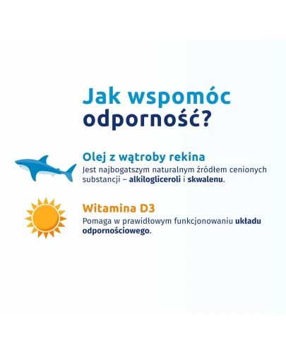 Iskial Immuno Max, 120 kapsułek - Z olejem z wątroby rekina i witaminą D, dla dzieci powyżej 6. roku życia i dorosłych. - 1