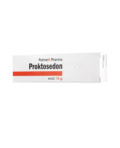 Proktosedon maść doodbytnicza, 15 g - Na hemoroidy, stany zapalne odbytu, szczeliny i świąd odbytu - 1