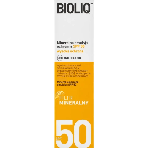 Bioliq SPF, mineralna emulsja ochronna SPF50, 30 ml - Maksymalna ochrona mineralna dla cery wrażliwej - 1