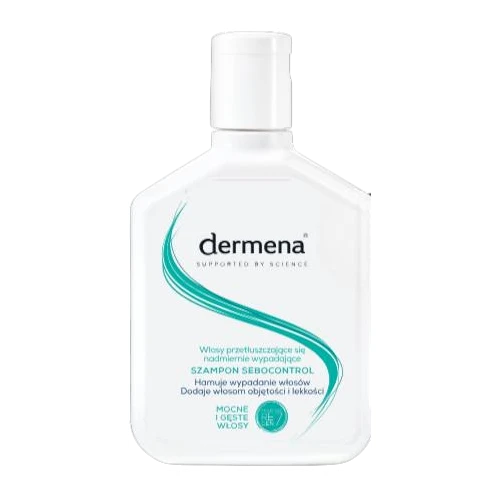 Dermena Sebocontrol, szampon do włosów tłustych, 200 ml - Reguluje sebum i hamuje wypadanie włosów - 1