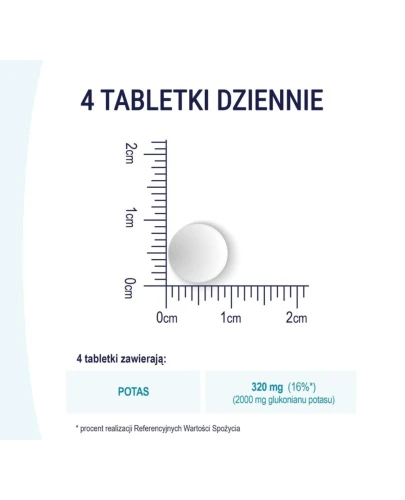 Naturell Potas organiczny, 100 tabletek - Wspomaga układ mięśniowy, nerwowy oraz dotlenia mózg - 3