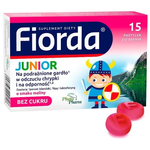 Fiorda Junior, 15 pastylek do ssania - Pastylki do ssania z porostem islandzkim - 1