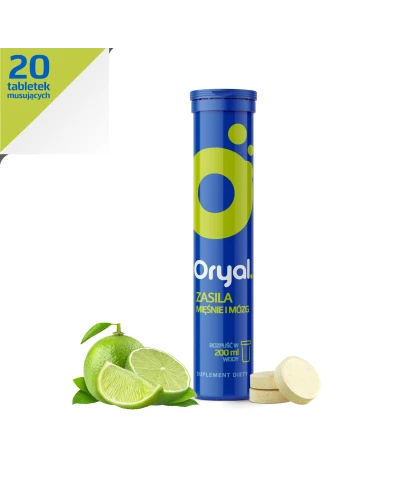 Oryal, 20 tabletek musujących - Z elektrolitami o smaku limonkowym - 1