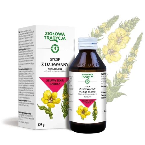 Ziołowa Tradycja, syrop z dziewanny 125 g - Łagodzi ból gardła towarzyszących suchemu kaszlowi i przeziębieniu - 2