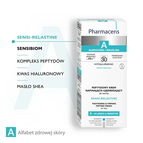 Pharmaceris A Sensi-Relastine, krem napinająco-ujędrniający do twarzy SPF 30, 50 ml - Redukuje zmarszczki i ujędrnia skórę wrażliwą - 2