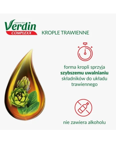 Verdin Complexx krople, 40 ml - Z olejkiem miętowym i karczochem - 3