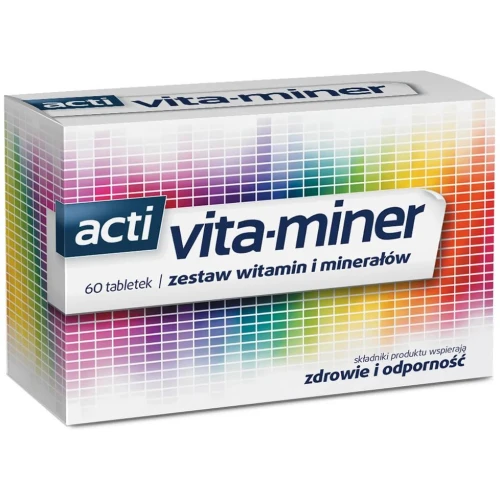 Acti Vita-miner, 60 tabletek - Z kompleksem witamin i minerałów dla osób dorosłych - 1