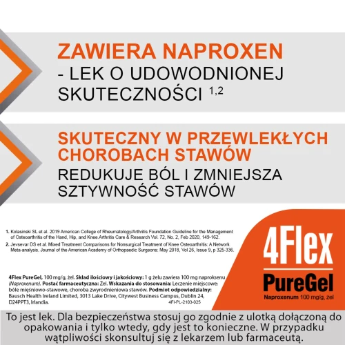 4Flex PureGel, 100 mg/g, żel 100 g - Do stosowania miejscowego  o działaniu przeciwbólowym i przeciwzapalnym - 2