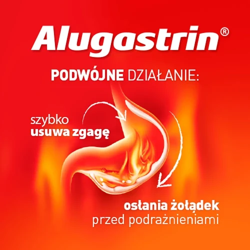 Alugastrin 340 mg, 20 tabletek do rozgryzania i żucia - Zgaga i nadkwaśność. - 1