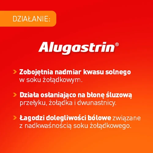 Alugastrin 340 mg, 20 tabletek do rozgryzania i żucia - Zgaga i nadkwaśność. - 2
