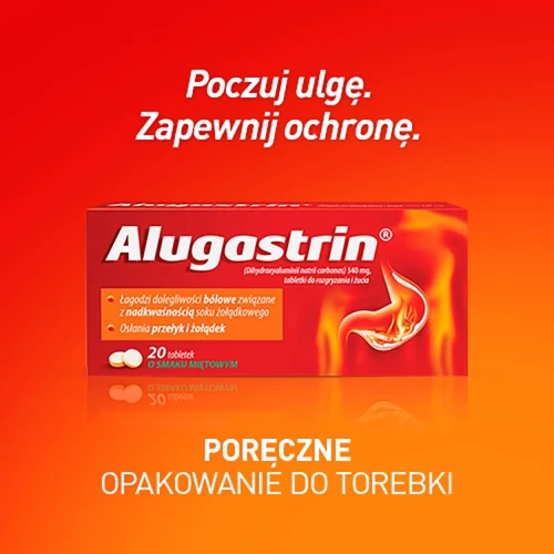 Alugastrin 340 mg, 20 tabletek do rozgryzania i żucia - Zgaga i nadkwaśność. - 5