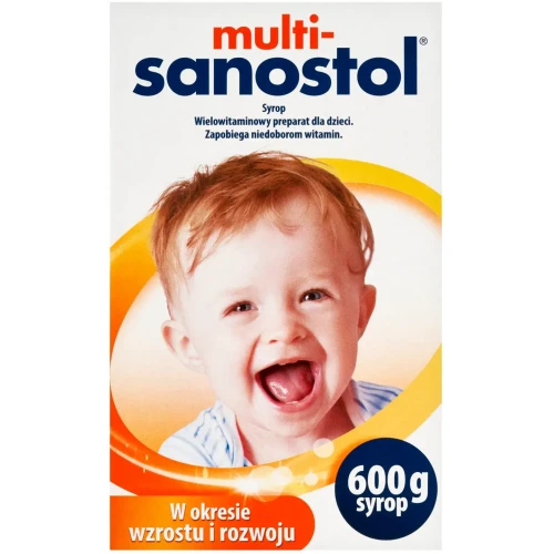 Multi–Sanostol syrop, 600 g - Preparat wielowitaminowy dla dzieci - 1
