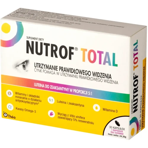Nutrof Total, 30 kapsułek - Z kwasami tłuszczowymi Omega-3 i resweratrolem - 1