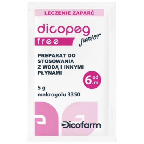 Dicopeg Junior Free, 30 saszetek - Regulują pracę jelit, zalecane w leczeniu przewlekłych zaparć u dzieci - 1