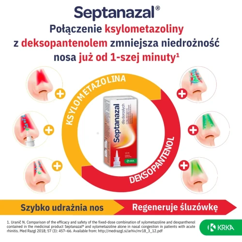 Septanazal dla dorosłych, 10 ml - Udrażnia nos i regeneruje śluzówkę  - 4