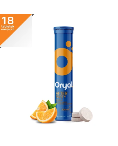 Oryal After Party, 18 tabletek musujących - Z elektrolitami dla dorosłych - 1