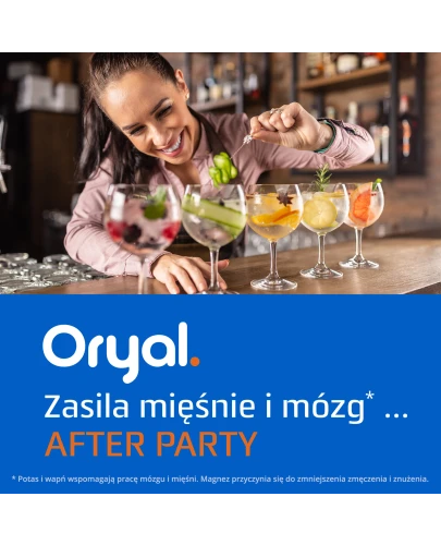 Oryal After Party, 18 tabletek musujących - Z elektrolitami dla dorosłych - 5
