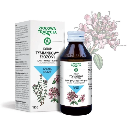Ziołowa Tradycja, syrop tymiankowy złożony 125 g - Ułatwia odkrztuszanie - 2