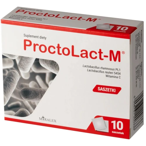 ProctoLact-M, 10 saszetek - Ze szczepami bakterii probiotycznych, które wspierają prawidłową równowagę mikrobioty jelit - 1