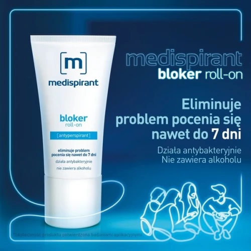 Medispirant antyperspirant bloker roll-on, 50 ml - Działa antybakteryjnie, chroniąc skórę przed powstawaniem nieprzyjemnego zapachu - 3