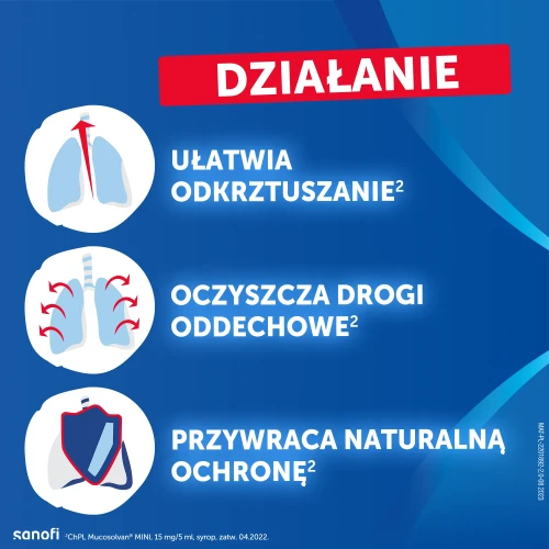 Mucosolvan Mini 15mg/5ml, syrop, 100 ml - Z ambroksolem, ułatwia odkrztuszanie i łagodzi kaszel - 3