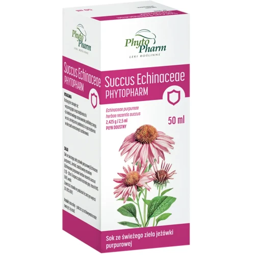 Succus Echinaceae płyn doustny, 50 ml - Roztwór soku ze świeżego ziela jeżówki purpurowej na odporność - 1