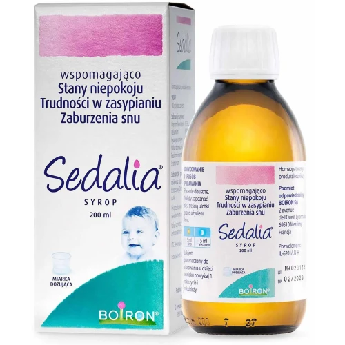 Boiron Sedalia, syrop 200 ml - Do stosowania w stanach niepokoju i trudnościach  w zasypianiu - 4