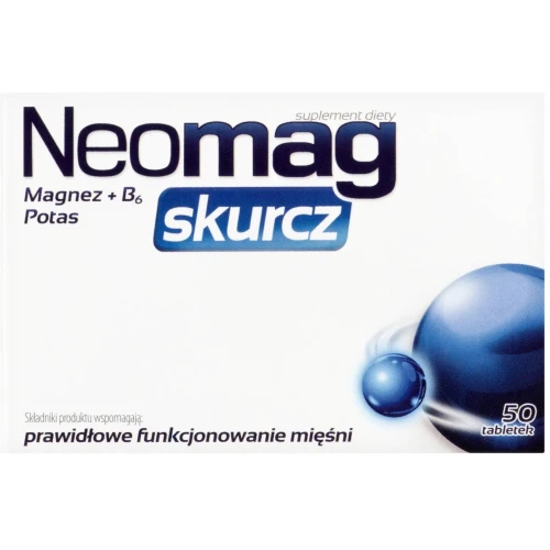 Neomag Skurcz, 50 tabletek - Suplement diety z magnezem i potasem. - 1