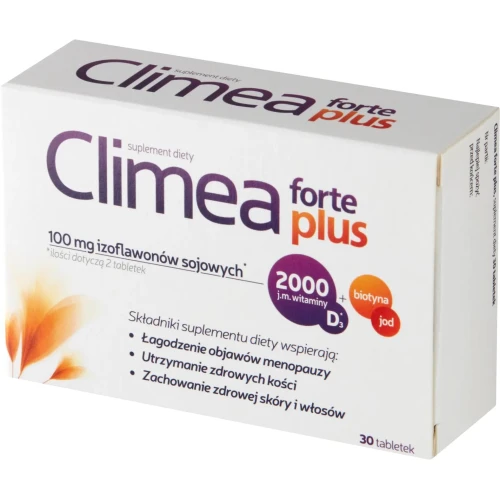 Climea Forte Plus, 30 tabletek - Ziołowe z witaminami łagodzą objawy menopauzy - 1