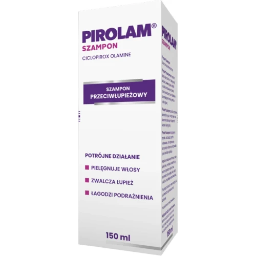 Pirolam, szampon przeciwłupieżowy z cyklopiroksolaminą, 150 ml - Zwalcza objawy i przyczyny łupieżu - 1